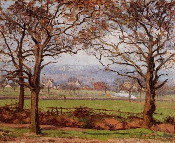 Near Sydenham Hill, Looking Towards Lower Norwood by Camille Pissarro - Hand-Painted Oil Painting Reproduction