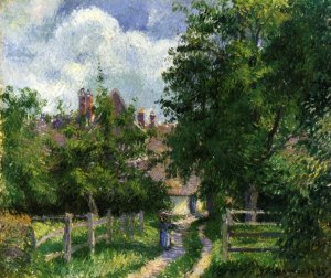 Neaufles-Sant-Martin, Near Gisors Oil painting by Camille Pissarro