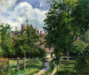 Neaufles-Sant-Martin, Near Gisors by Camille Pissarro Oil Painting