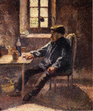 Old Wingrower in Moret also known as Interior by Camille Pissarro Oil Painting