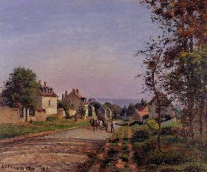 Outskirts of Louveciennes by Camille Pissarro Oil Painting