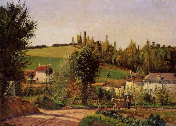 Path of l'Hermitage at Pontoise by Camille Pissarro - Hand-Painted Oil Painting Reproduction
