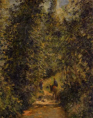 Path Under the Trees, Summer by Camille Pissarro - Oil Painting Reproduction