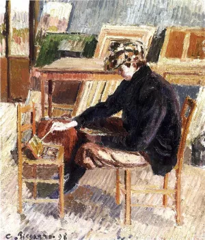Paul Painting, Study by Camille Pissarro Oil Painting