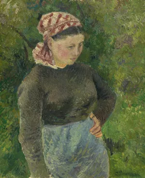 Peasant Woman Oil painting by Camille Pissarro