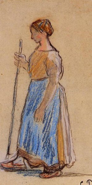 Peasant Woman by Camille Pissarro Oil Painting