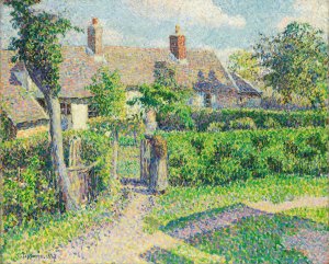 Peasants'houses, Eragny by Camille Pissarro Oil Painting