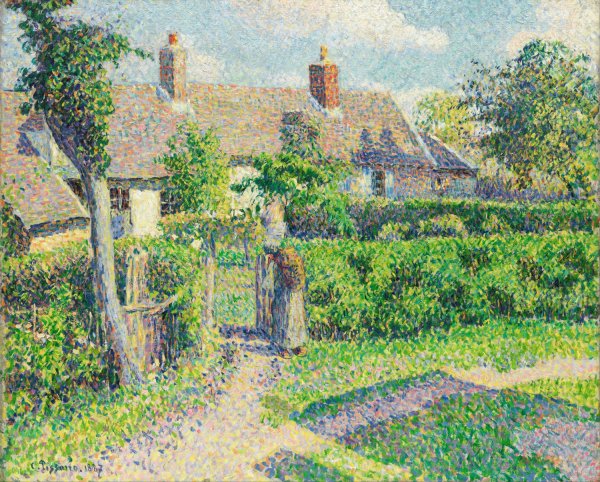 Main Product Photo of Peasants'houses, Eragny  Painting by Camille Pissarro