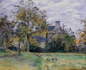 Piette's Home on Montfoucault Oil painting by Camille Pissarro