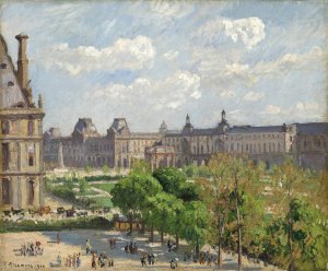 Place du Carrousel,Paris by Camille Pissarro Oil Painting