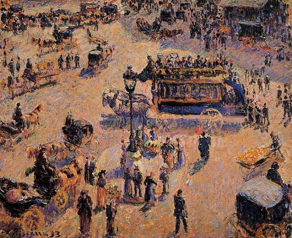 Main Product Photo of Place Saint-Lazare Painting by Camille Pissarro
