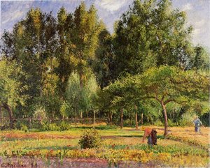 Poplars, Afternoon in Eragny by Camille Pissarro Oil Painting