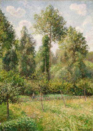 Poplars, Eragny by Camille Pissarro Oil Painting