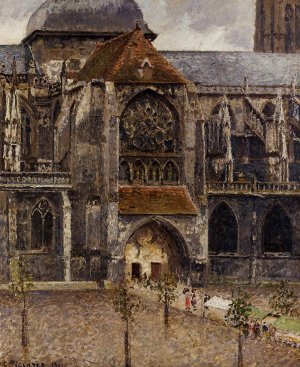 Portal from the Abbey Church of Saint-Laurent by Camille Pissarro Oil Painting