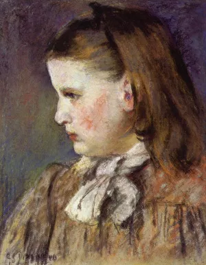 Portrait of Eugenie Estruc by Camille Pissarro - Oil Painting Reproduction