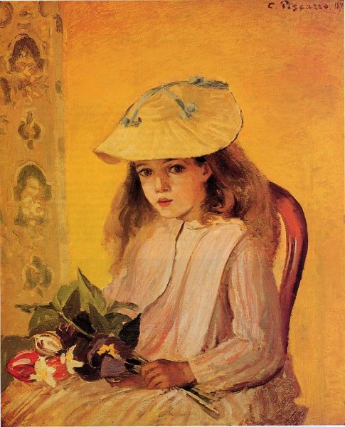 Portrait of Jeanne III by Camille Pissarro - Hand-Painted Oil Painting Reproduction