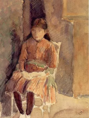 Portrait of Jeanne, the Artist's Daughter by Camille Pissarro Oil Painting