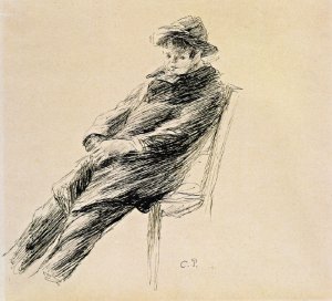 Portrait of Ludovic-Rodo Pissarro by Camille Pissarro Oil Painting