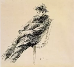 Portrait of Ludovic-Rodo Pissarro painting by Camille Pissarro