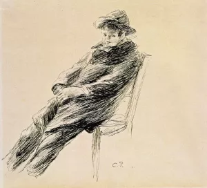 Portrait of Ludovic-Rodo Pissarro Oil painting by Camille Pissarro