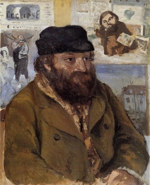 Portrait of Paul Cezanne by Camille Pissarro Oil Painting