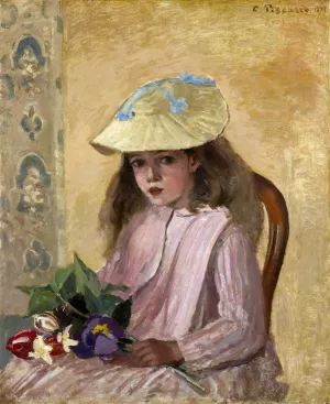 Portrait of the Artist's Daughter Oil painting by Camille Pissarro