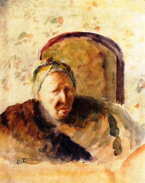 Portrait of the Artist's Mother by Camille Pissarro - Hand-Painted Oil Painting Reproduction
