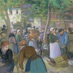 Poultry Market at Gisors by Camille Pissarro Oil Painting