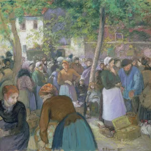 Poultry Market at Gisors by Camille Pissarro Oil Painting