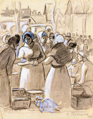 Poultry Market in Gisors by Camille Pissarro Oil Painting