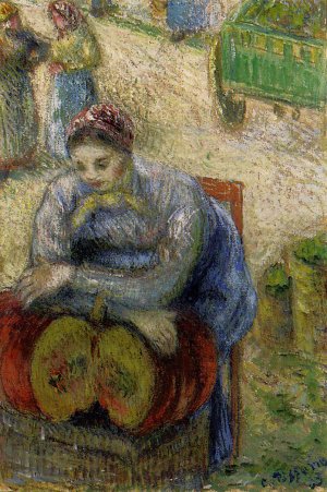 Pumpkin Merchant by Camille Pissarro Oil Painting