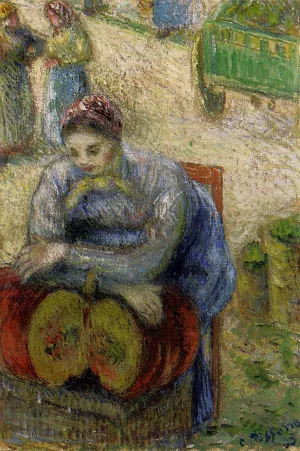 Pumpkin Merchant by Camille Pissarro Oil Painting