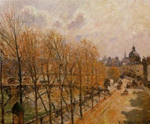 Quai Malaquais - Morning, Sun by Camille Pissarro Oil Painting
