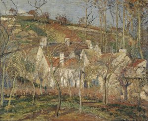Red Roofs, Corner of a Village, Winter by Camille Pissarro Oil Painting