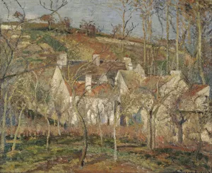 Red Roofs, Corner of a Village, Winter by Camille Pissarro Oil Painting