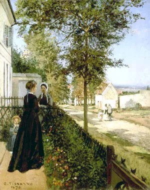Road from Versailles to Louveciennes by Camille Pissarro - Oil Painting Reproduction