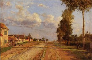 Road to Racquencourt by Camille Pissarro Oil Painting