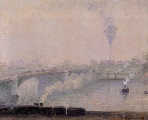 Rouen, Fog Effect by Camille Pissarro Oil Painting
