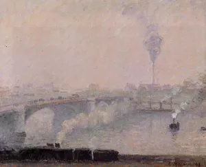 Rouen, Fog Effect by Camille Pissarro Oil Painting