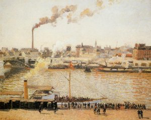 Rouen, Saint-Sever: Morning by Camille Pissarro Oil Painting