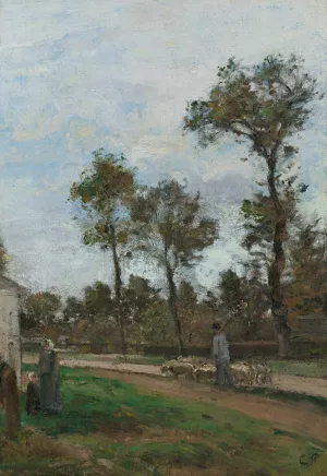 Route a Louveciennes by Camille Pissarro Oil Painting