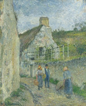 Rue Des Roches Au Valhermeil, Auvers Sur Oise by Camille Pissarro Oil Painting