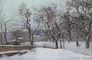 Snow at Louveciennes by Camille Pissarro Oil Painting