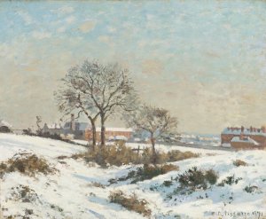Snowy Landscape at South Norwood by Camille Pissarro Oil Painting