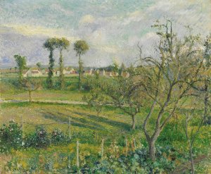 Soleil Couchant Au Valhermeil, Auvers-Sur-Oise by Camille Pissarro Oil Painting