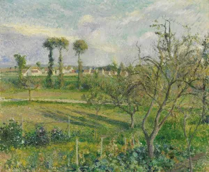 Soleil Couchant Au Valhermeil, Auvers-Sur-Oise by Camille Pissarro Oil Painting