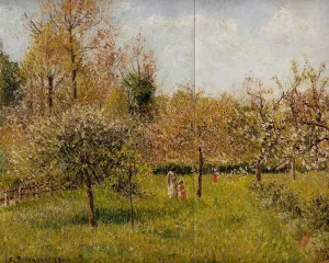 Spring at Eragny by Camille Pissarro - Oil Painting Reproduction