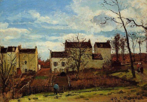 Spring at Pontoise by Camille Pissarro - Hand-Painted Oil Painting Reproduction
