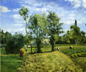 Spring Morning, Pontoise by Camille Pissarro - Oil Painting Reproduction