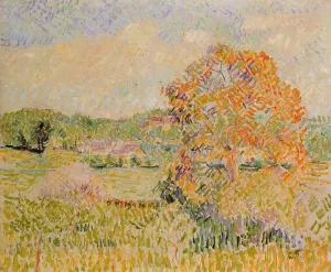 Springtime at Eragny Study by Camille Pissarro - Oil Painting Reproduction